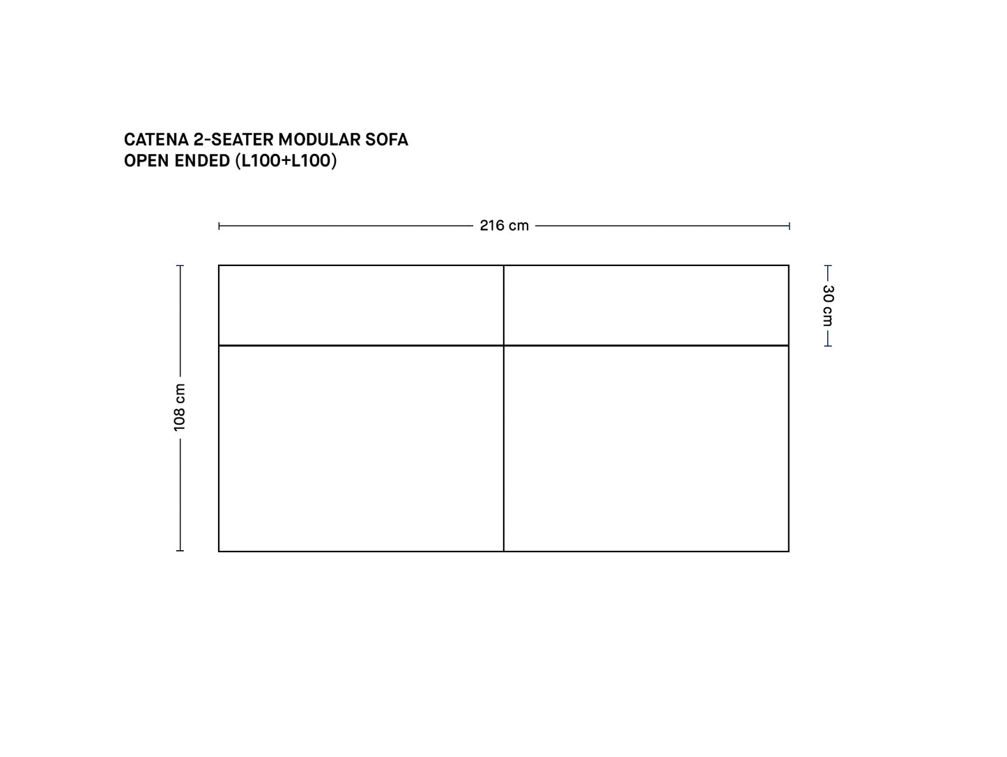Catena 2인용 모듈형 소파