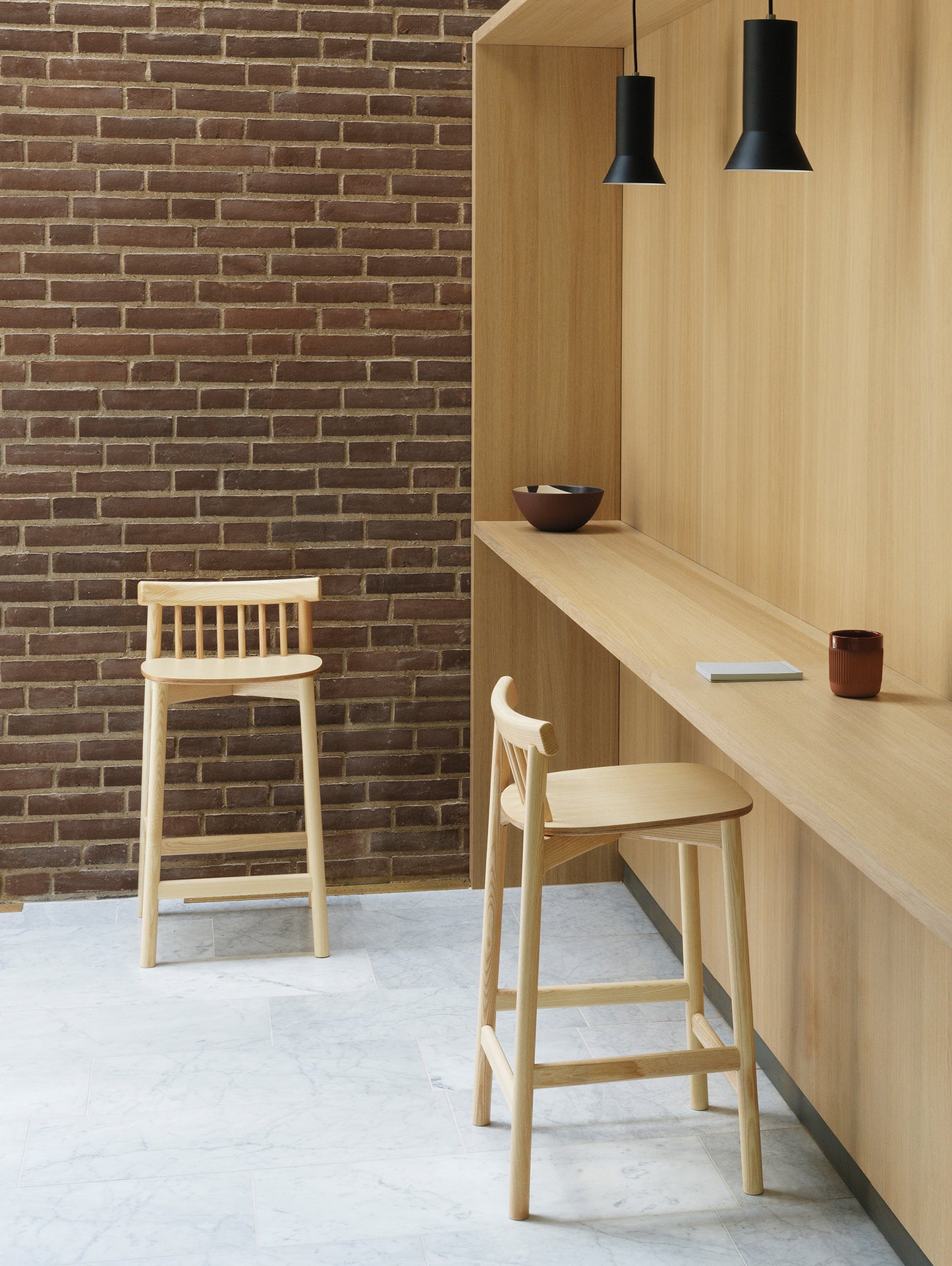 Pind Bar Stool by Normann Copenhagen - SH 65 cm / Lacquered Ash