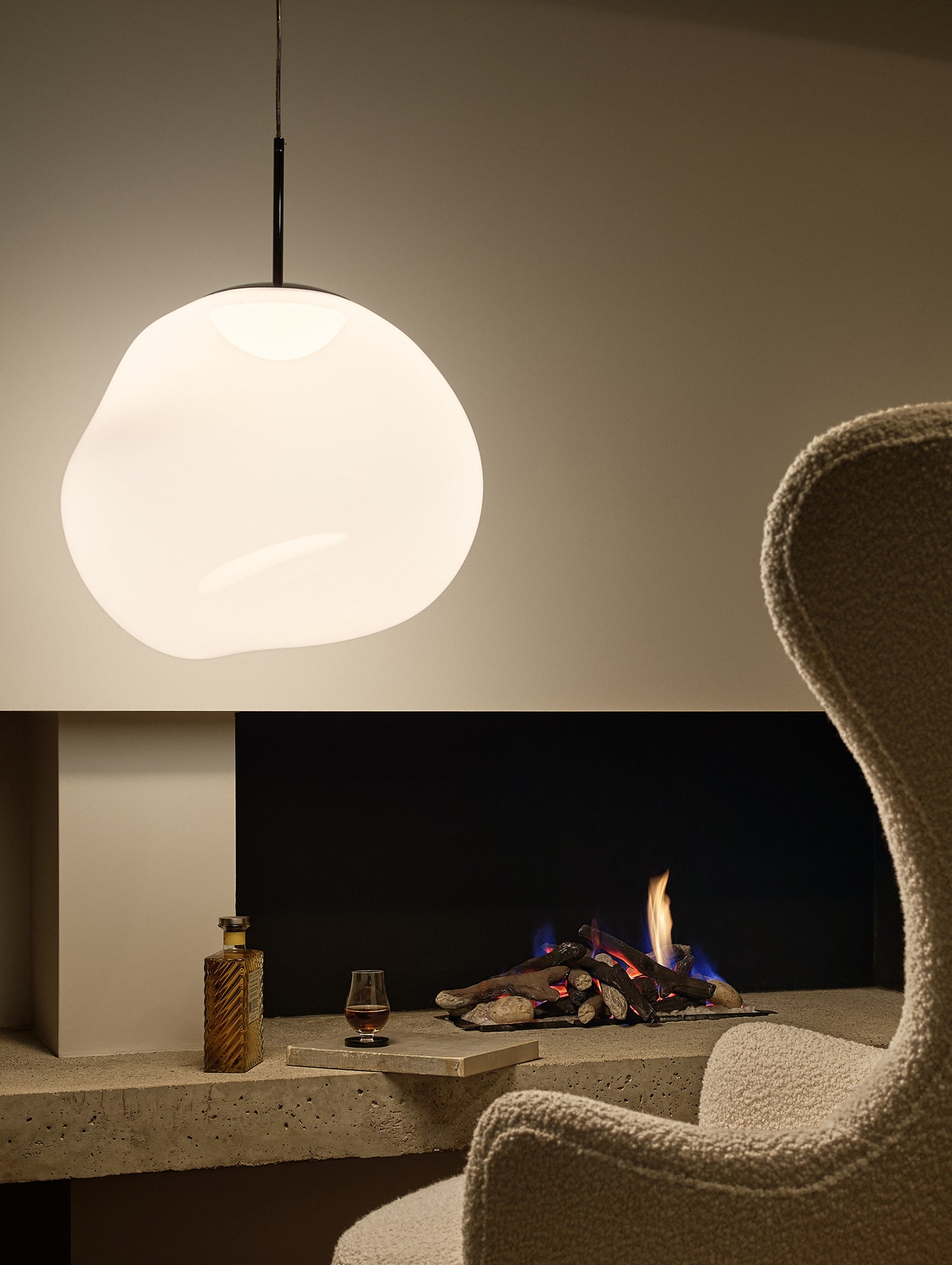 Melt LED Pendant by Tom Dixon - Opal / Silver