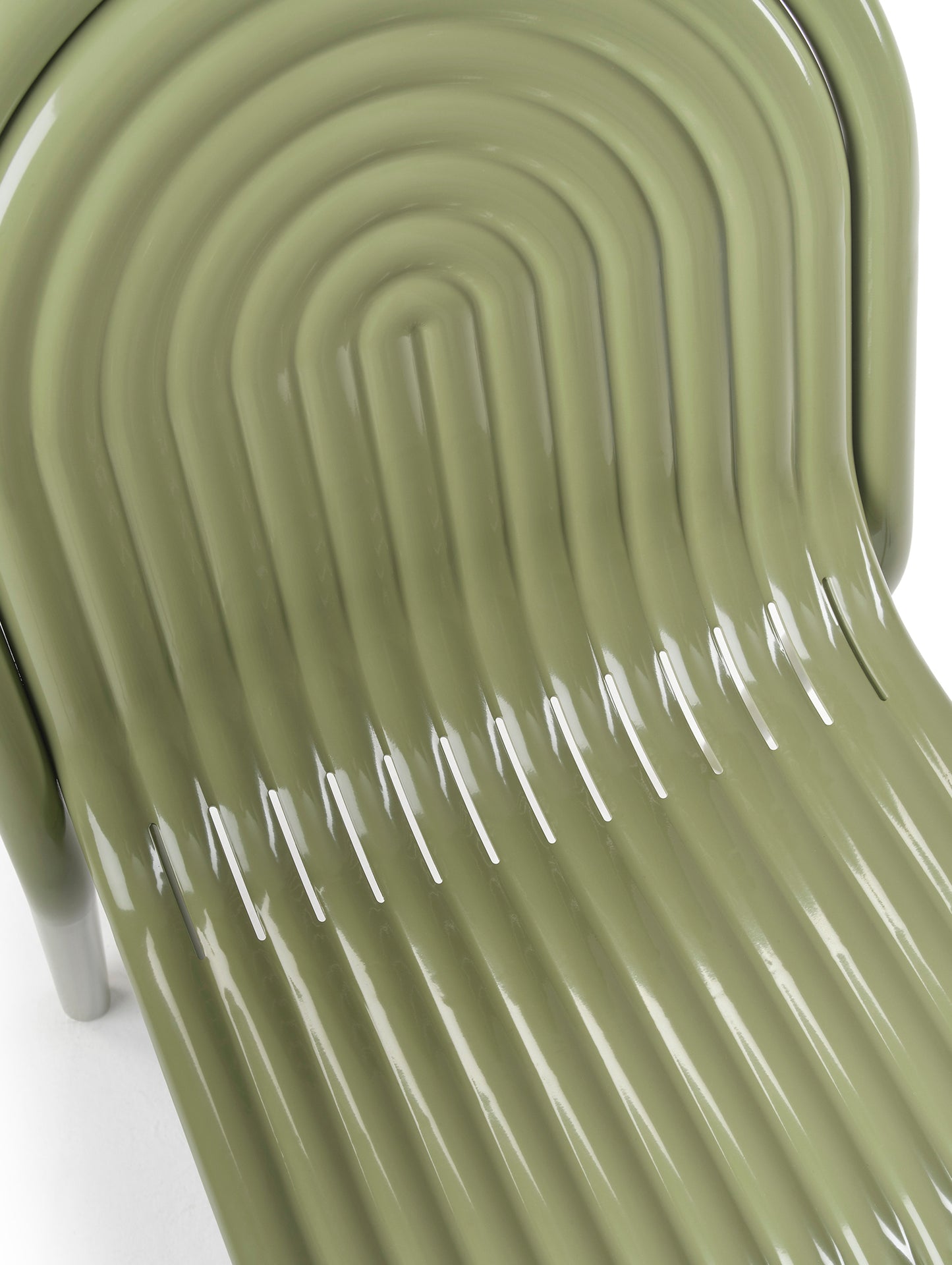 Groove Side Chair by Tom Dixon - Moss
