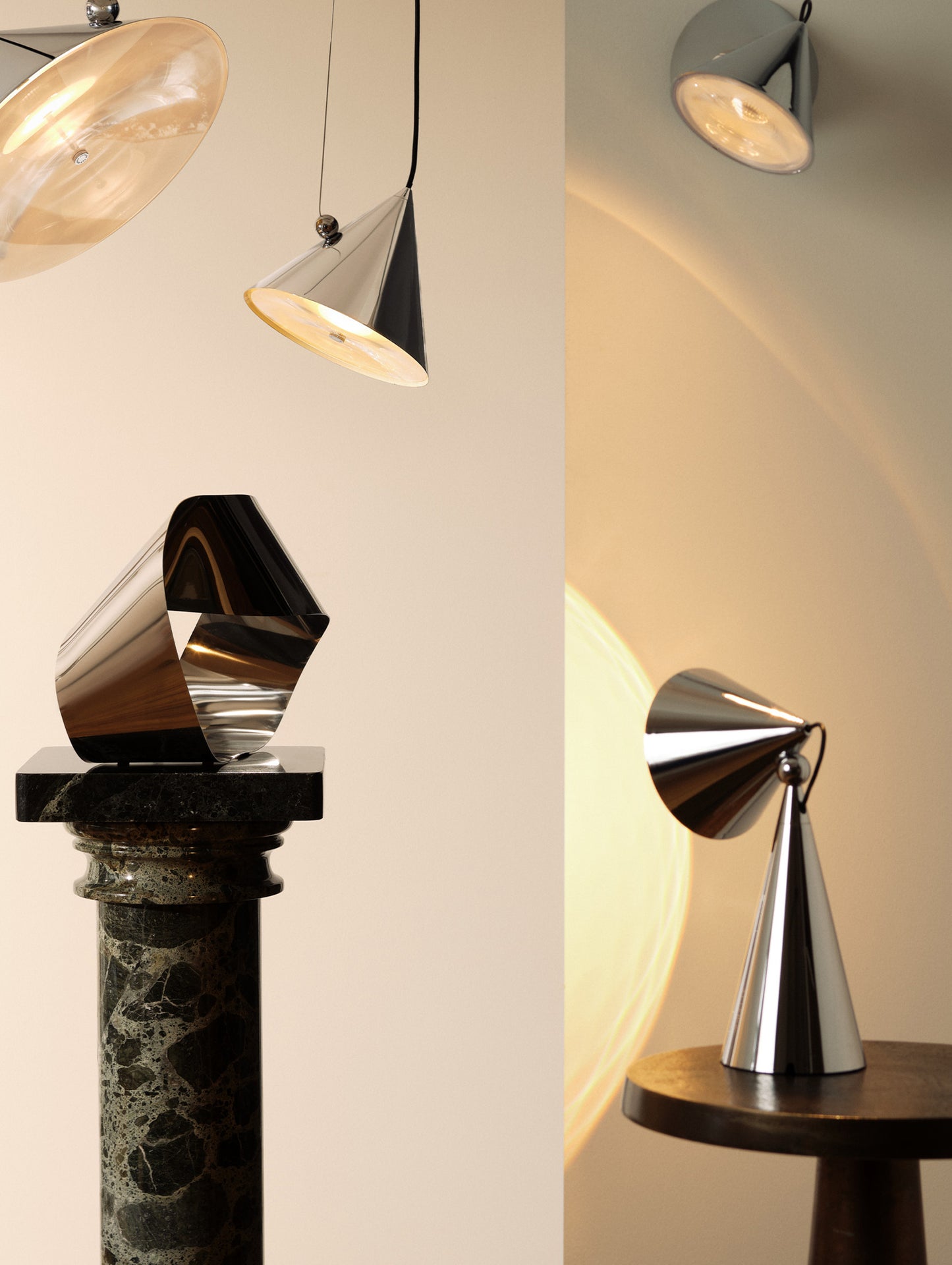 Pose Portable Lamp by Tom Dixon - Silver
