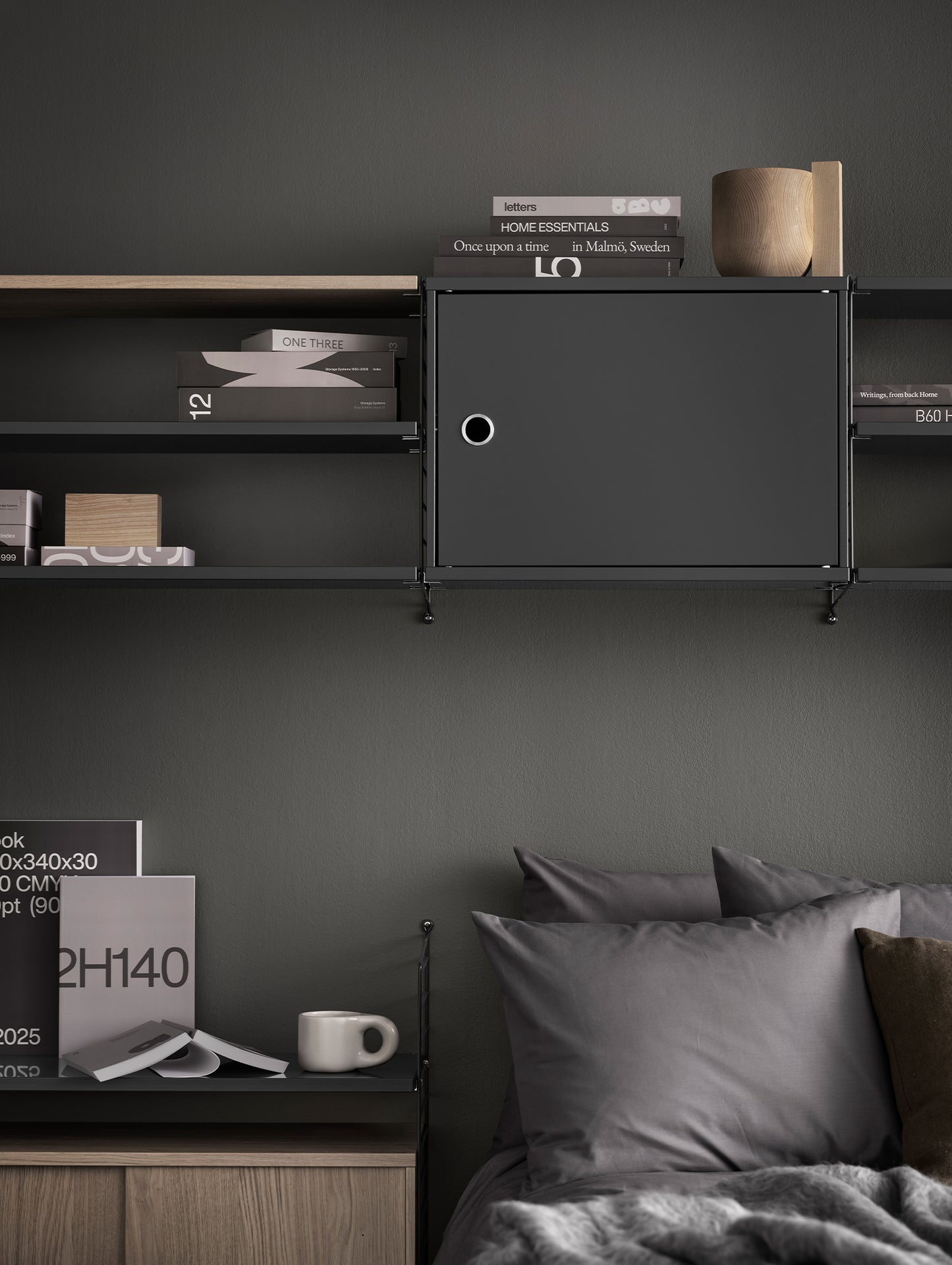 String System Shelves by String - Dark Grey