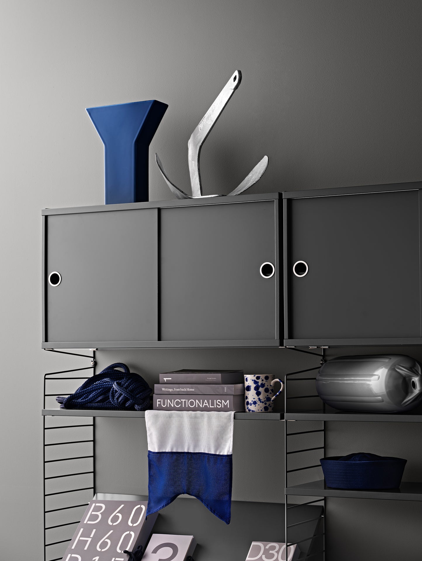 String System Shelves by String - Dark Grey