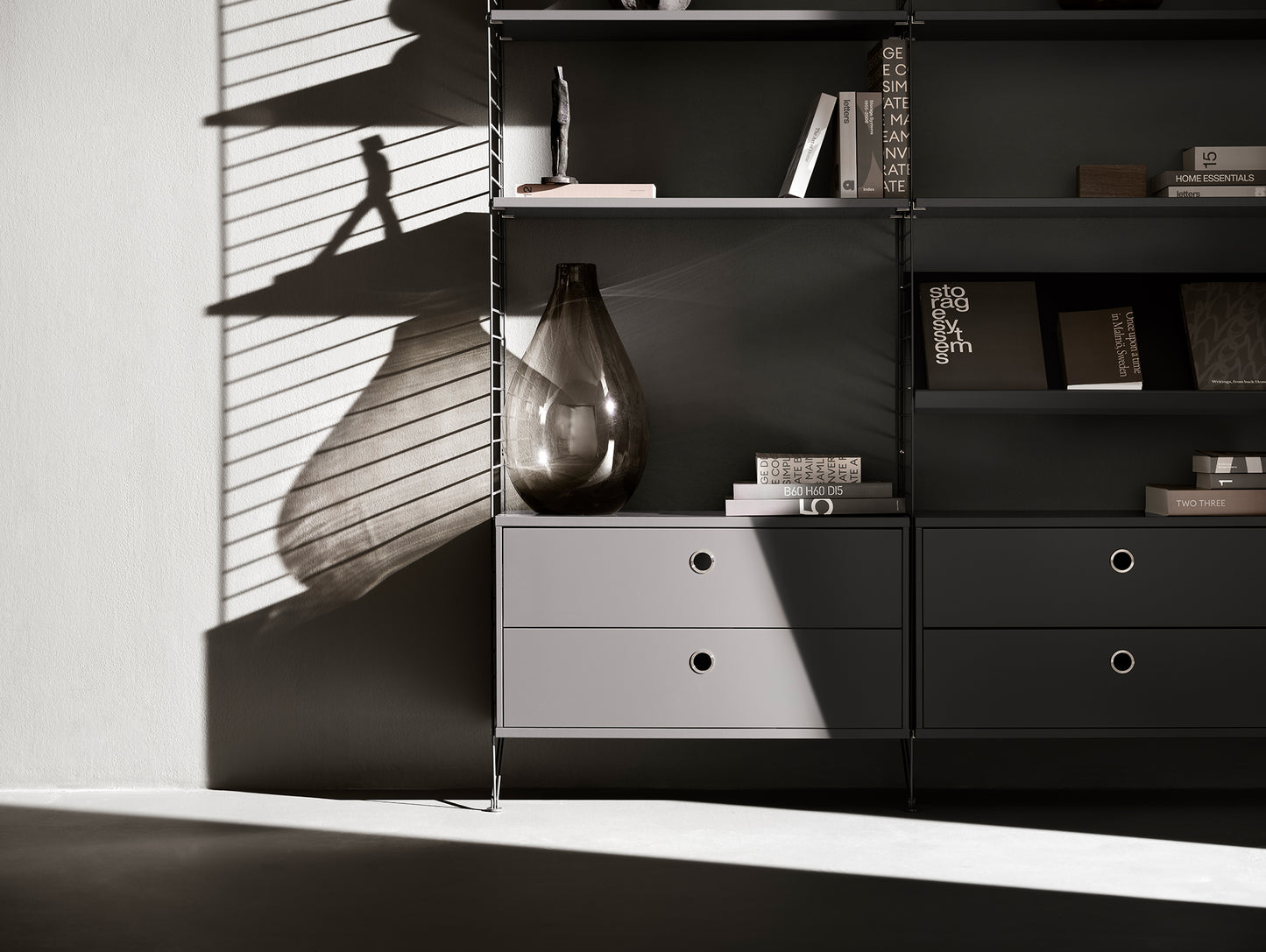 String System Shelves by String - Dark Grey