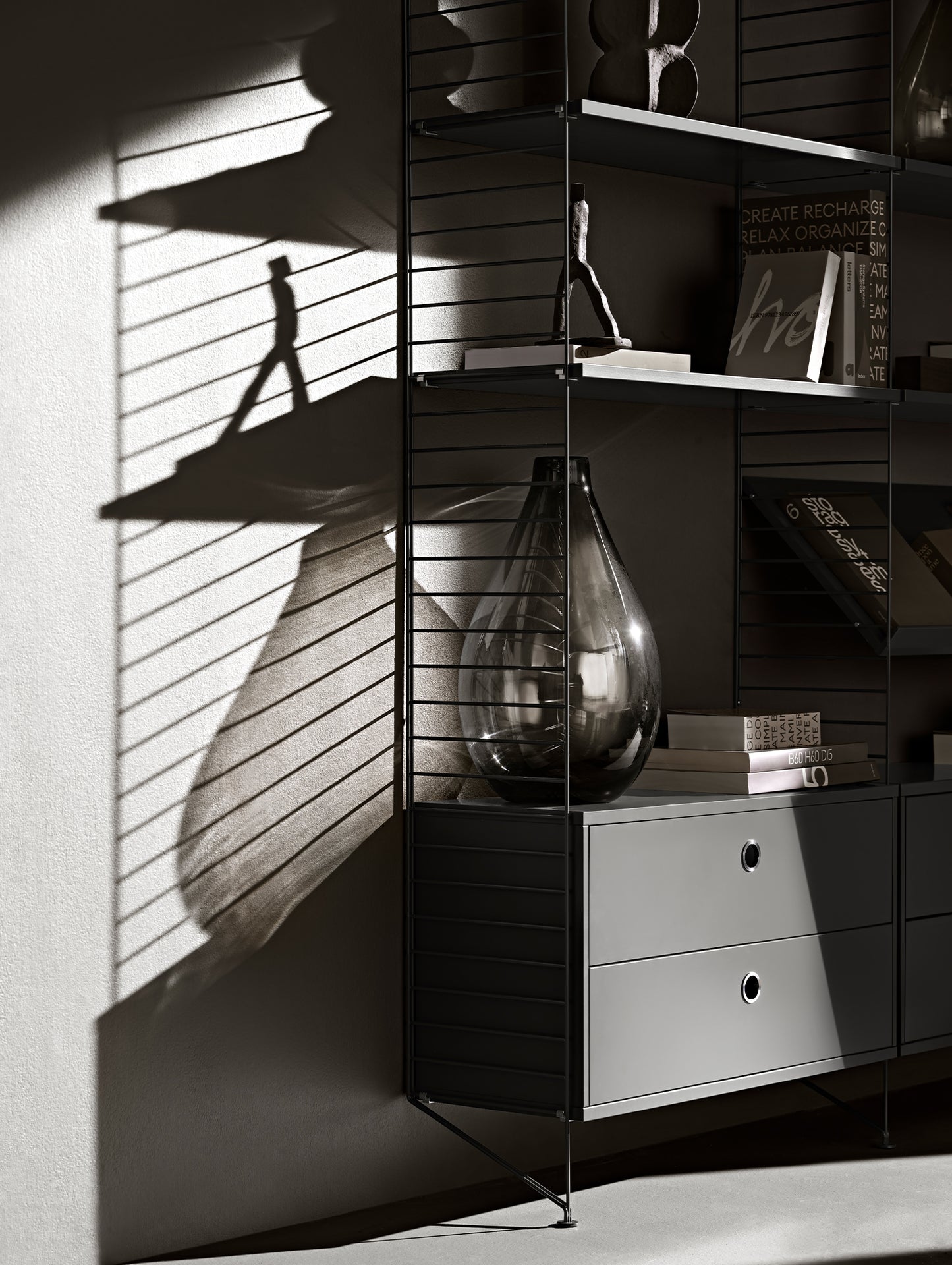 String System Shelves by String - Dark Grey