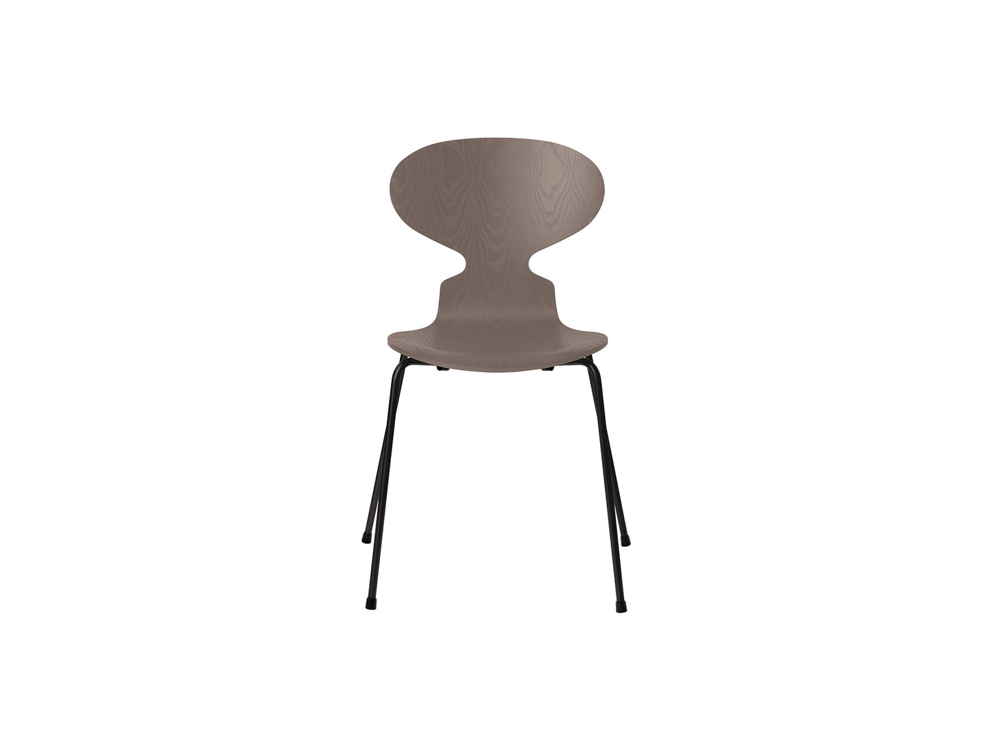 Ant Chair 4 Legs by Fritz Hansen - Coloured Ash Veneer Shell / Black Steel Base / Coloured Deep Clay