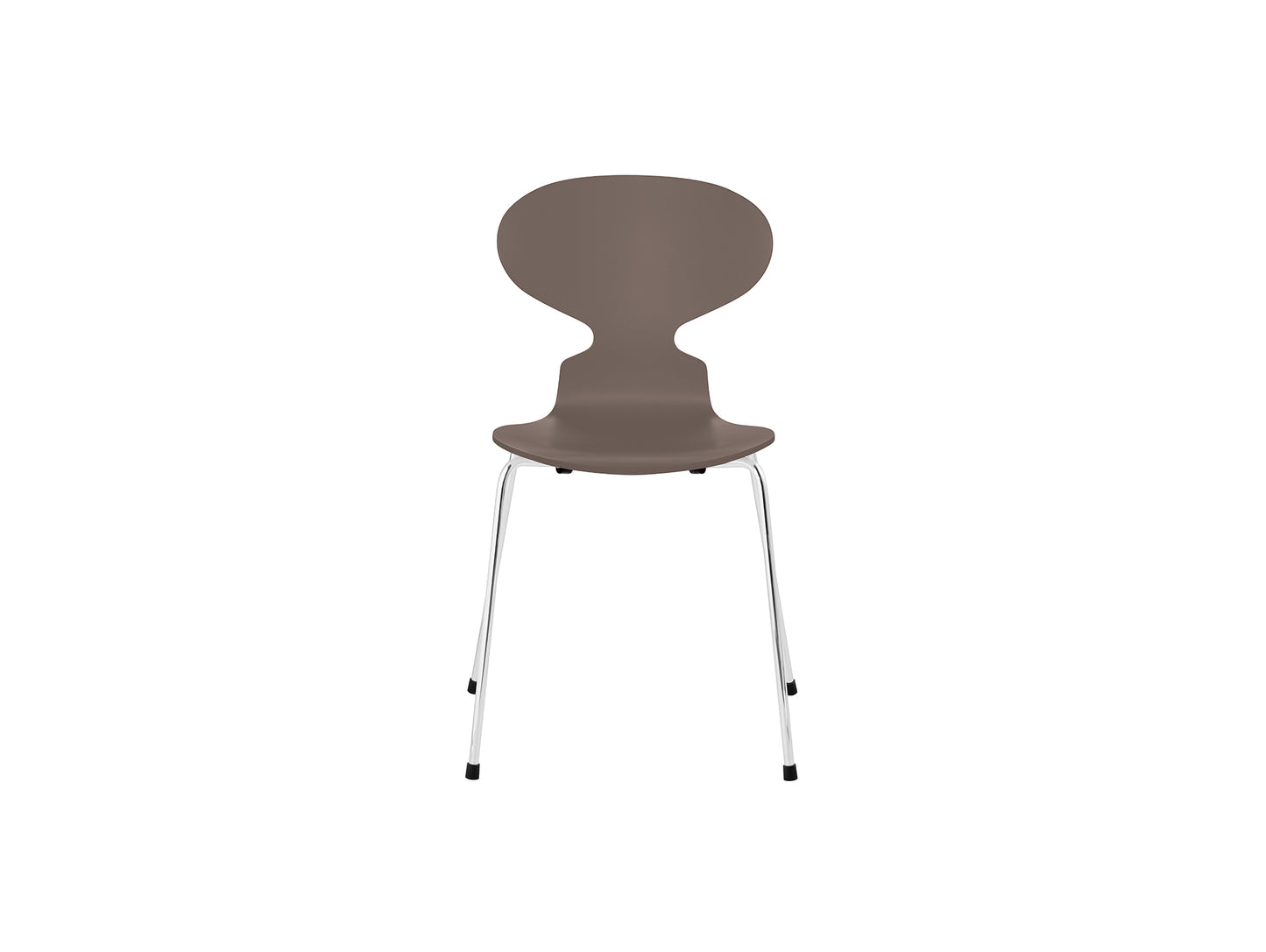 Ant Chair 4 Legs by Fritz Hansen - Lacquered Veneer Shell / Chromed Steel Base / Lacquered Deep Clay