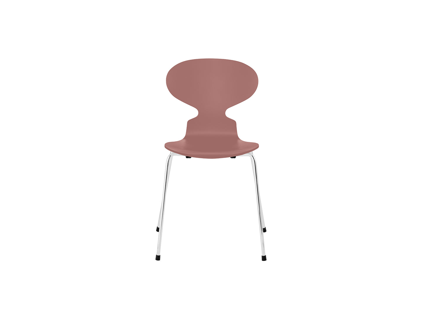 Ant Chair 4 Legs by Fritz Hansen - Lacquered Veneer Shell / Chromed Steel Base / Lacquered Wild Rose