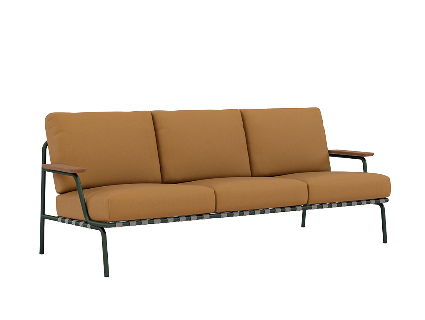 Settle 3-Seater Sofa by Muuto / Dark Green Frame / Ribbed Weave 11