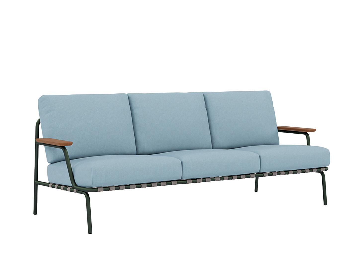 Settle 3-Seater Sofa by Muuto / Dark Green Frame / Ribbed Weave 17