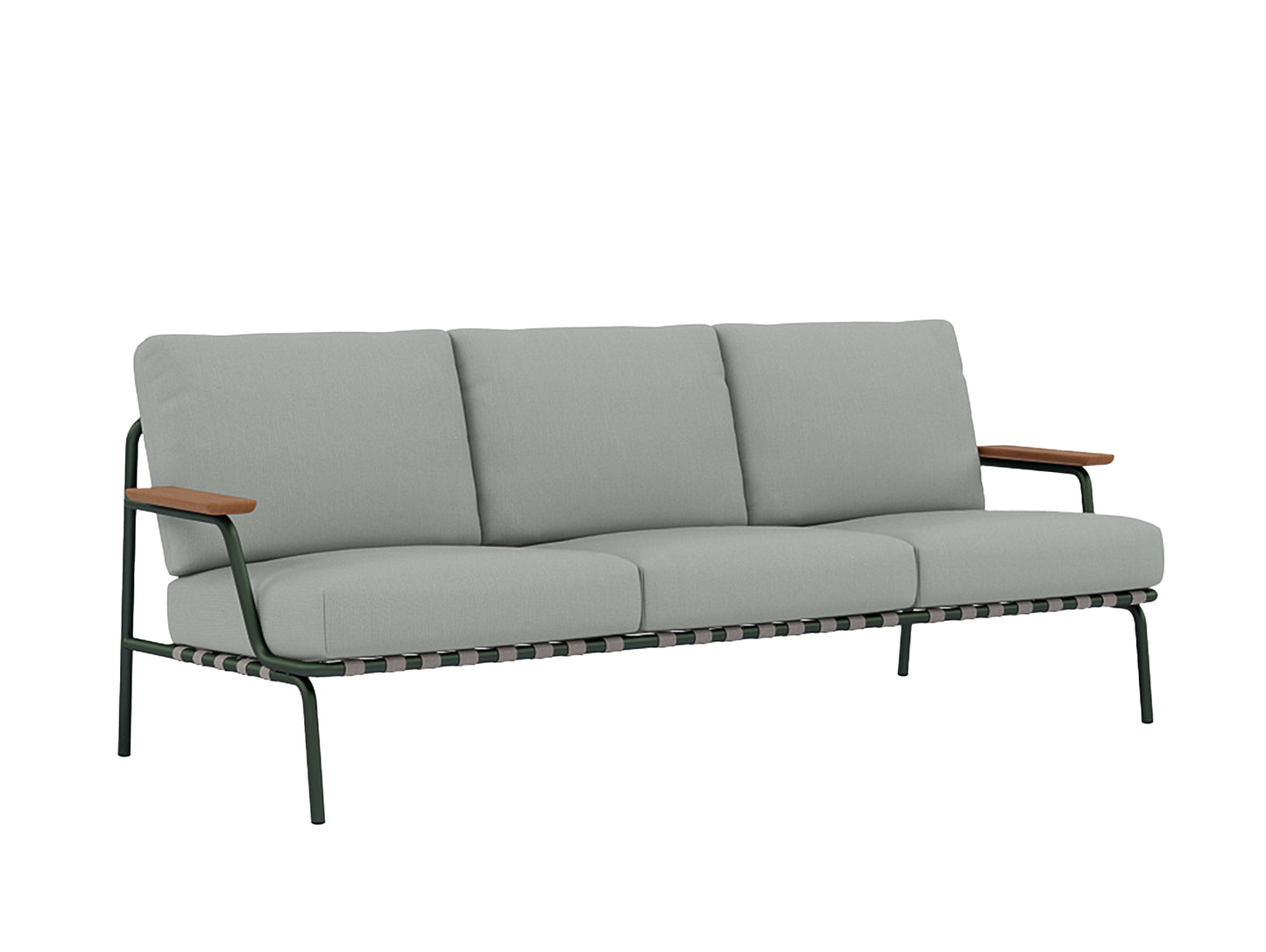 Settle 3-Seater Sofa by Muuto / Dark Green Frame / Ribbed Weave 20
