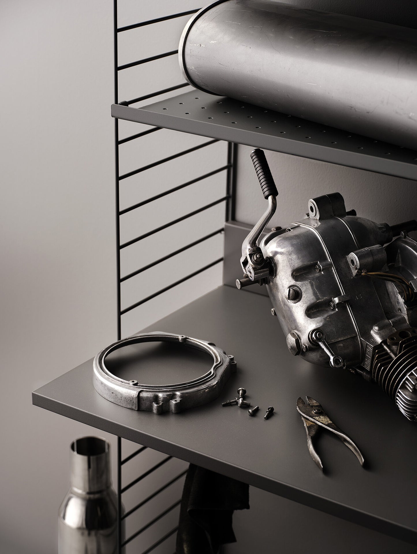 String System Work Desk by String - Dark Grey