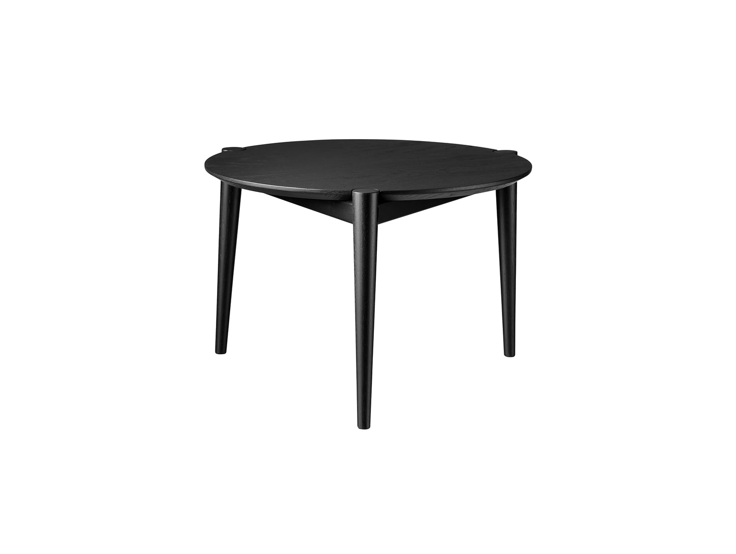 D102 SOS Coffee Table by FDB Mobler - Small (Diameter: 55 cm) / Black Painted Oak