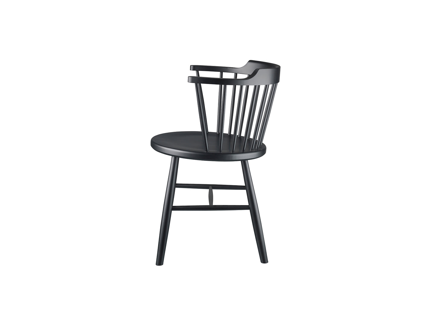 J18 Chair by FDB Mobler - Traffic Black Painted Beech