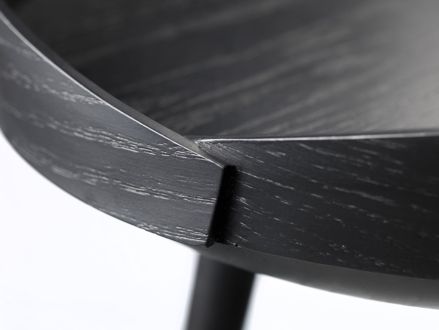 D106 Bakke Top Tray Table by FDB Mobler - Black Lacquered Oak