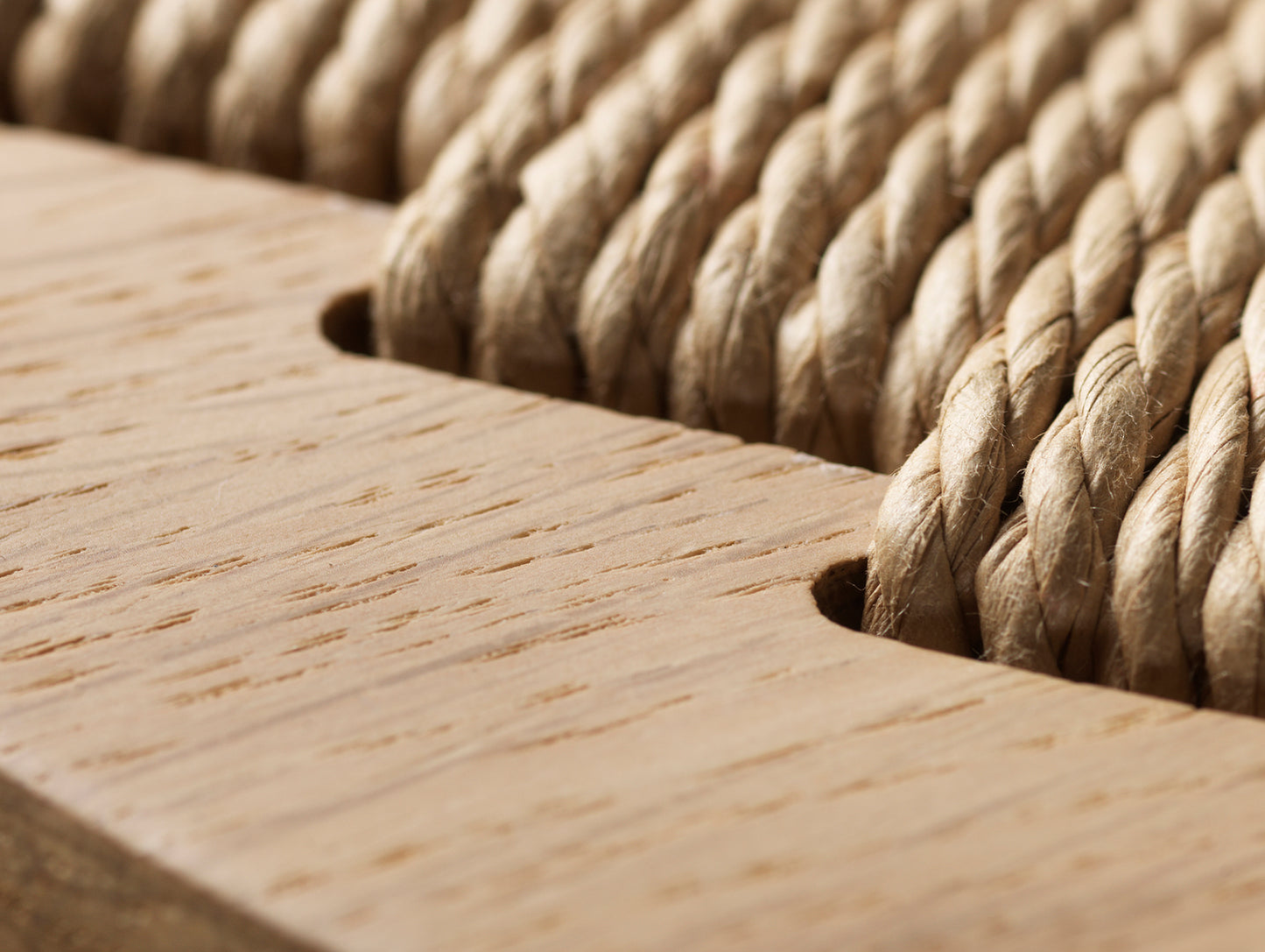 J165 Bar/Counter Stool by FDB Mobler - Base: Lacquered Oak / Seat: Nature Paper Cord