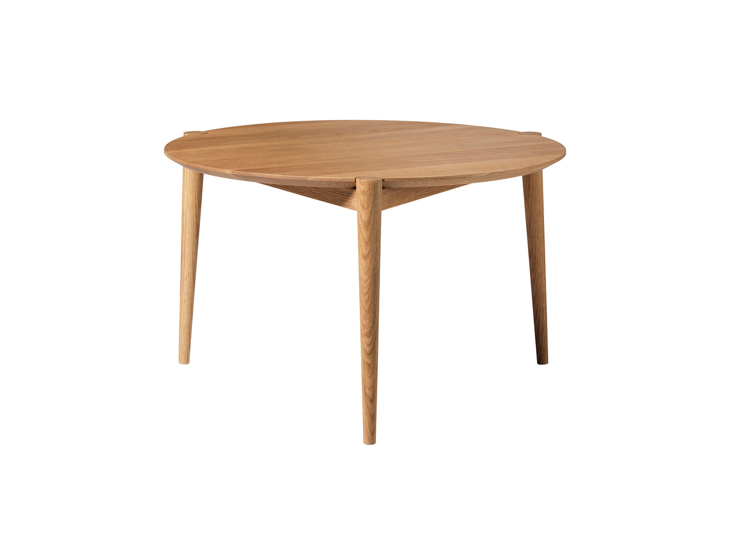 D102 SOS Coffee Table by FDB Mobler - Small (Diameter: 70 cm) / Oiled Oak