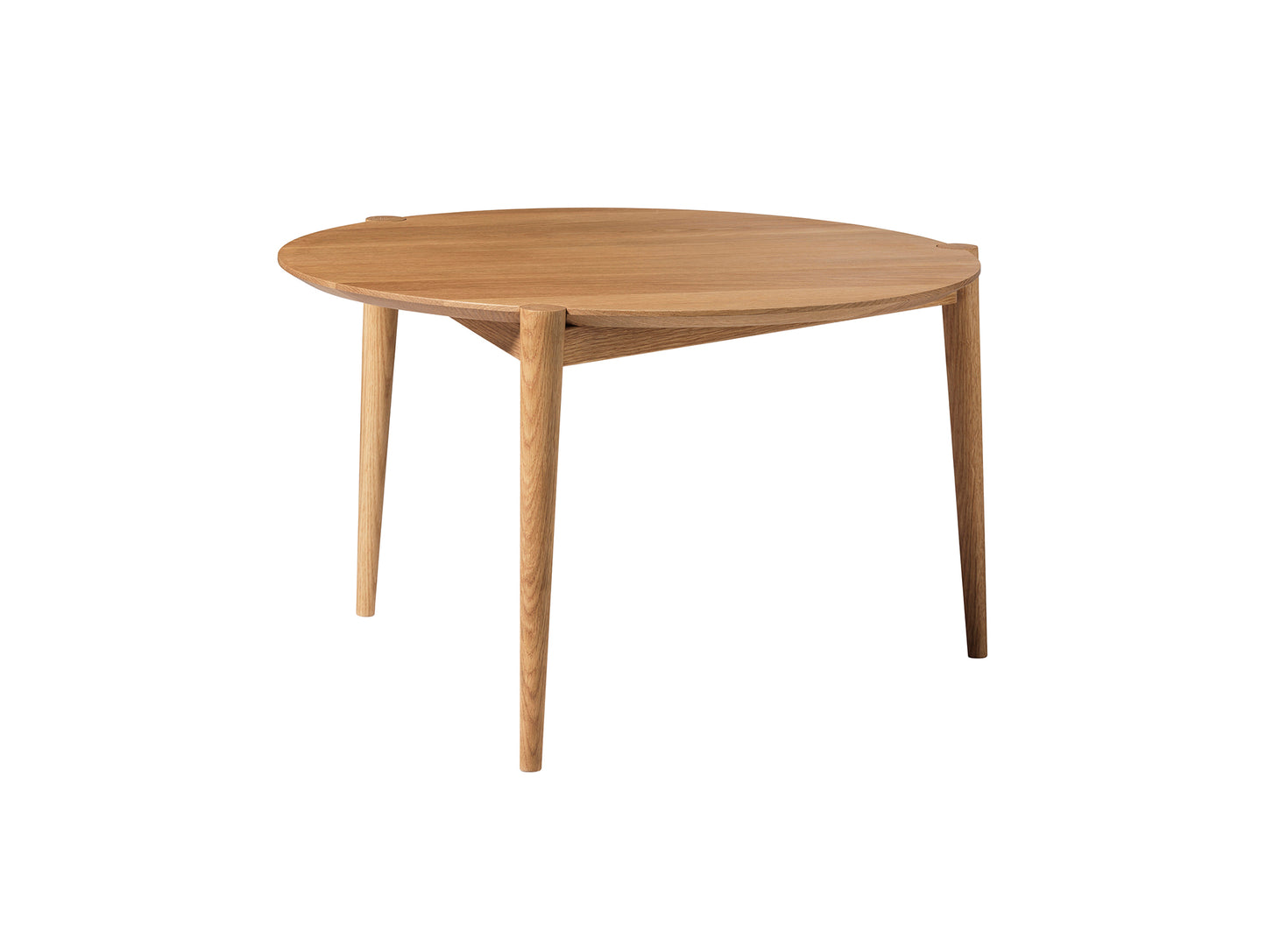D102 SOS Coffee Table by FDB Mobler - Small (Diameter: 70 cm) / Oiled Oak