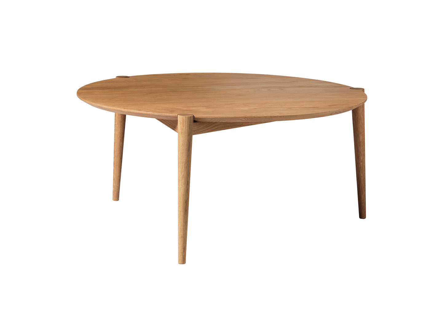 D102 SOS Coffee Table by FDB Mobler - Small (Diameter: 85 cm) / Oiled Oak