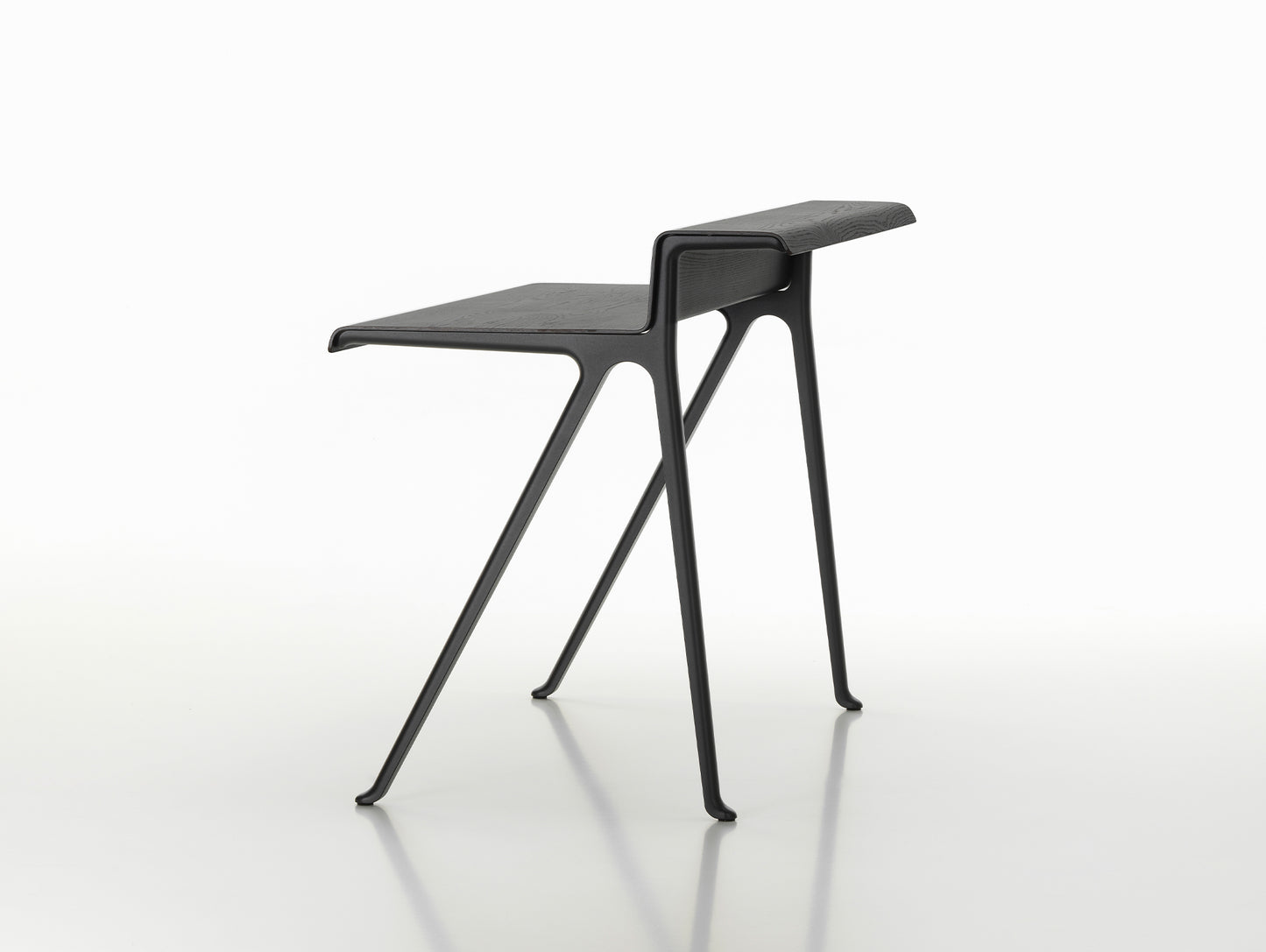 Courier Desk by Vitra - Dark Oak Veneer / Deep Black Aluminium Base