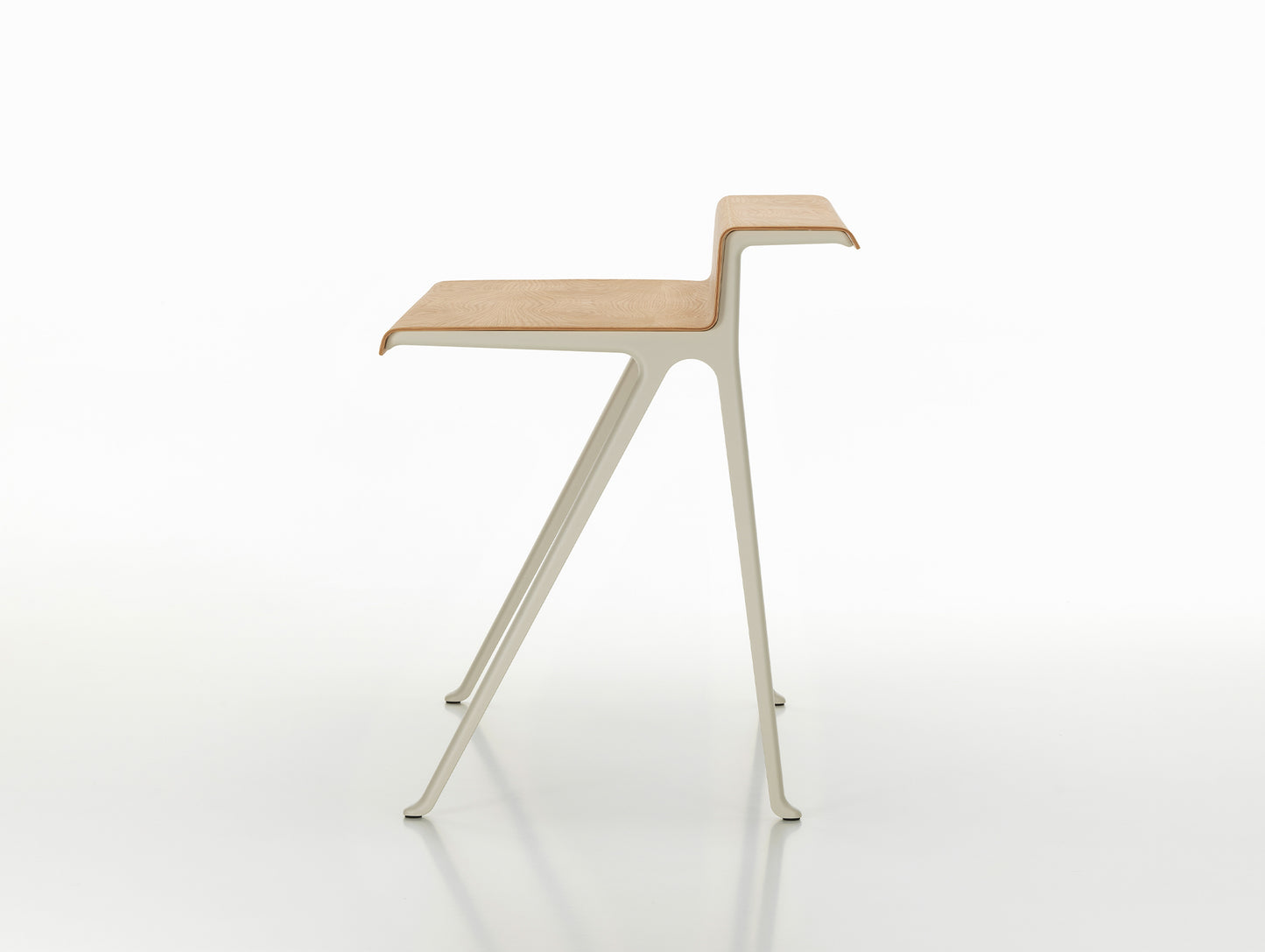Courier Desk by Vitra - Light Oak Veneer Tabletop / Chalk Aluminium Base