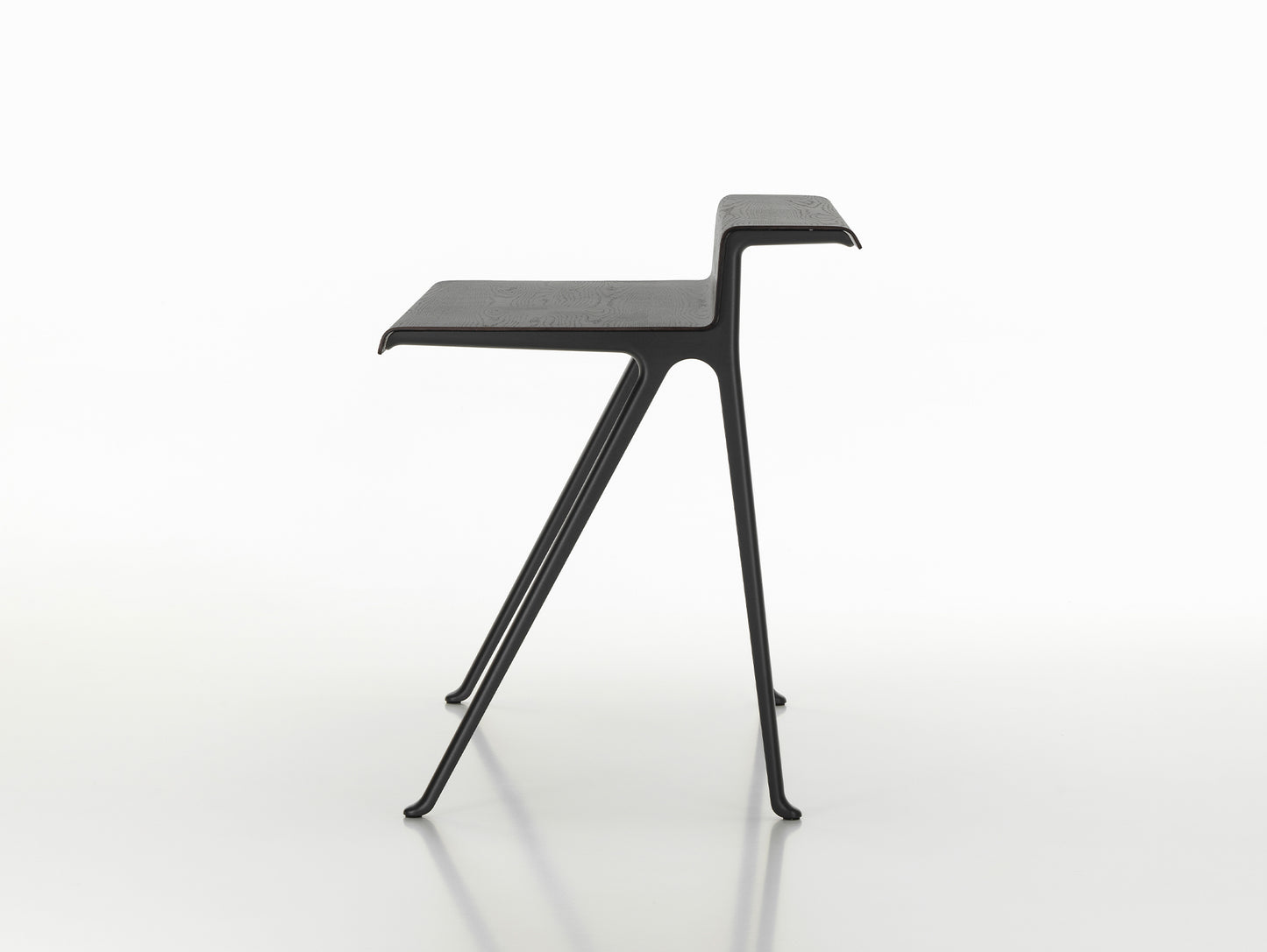 Courier Desk by Vitra - Dark Oak Veneer / Deep Black Aluminium Base