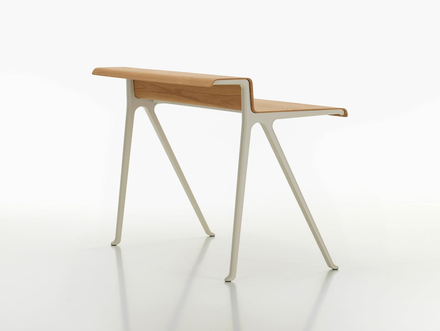 Courier Desk by Vitra - Light Oak Veneer Tabletop / Chalk Aluminium Base