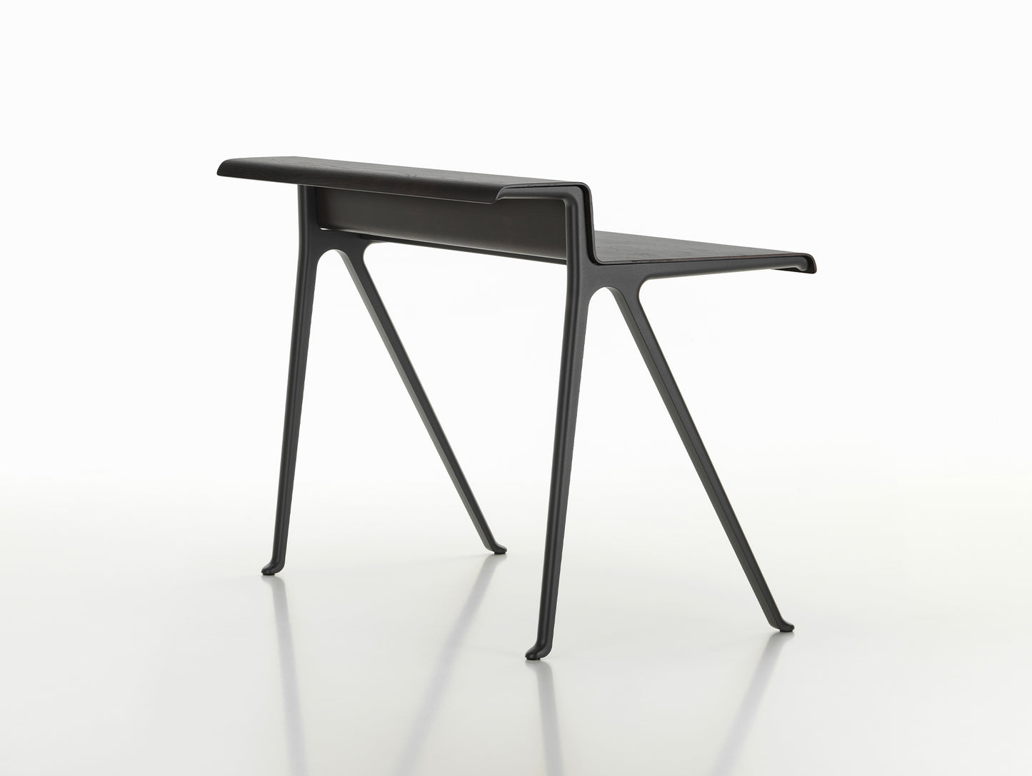 Courier Desk by Vitra - Dark Oak Veneer / Deep Black Aluminium Base