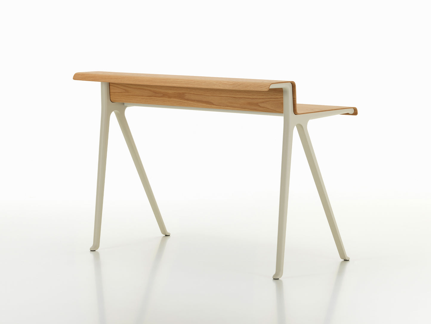 Courier Desk by Vitra - Light Oak Veneer Tabletop / Chalk Aluminium Base