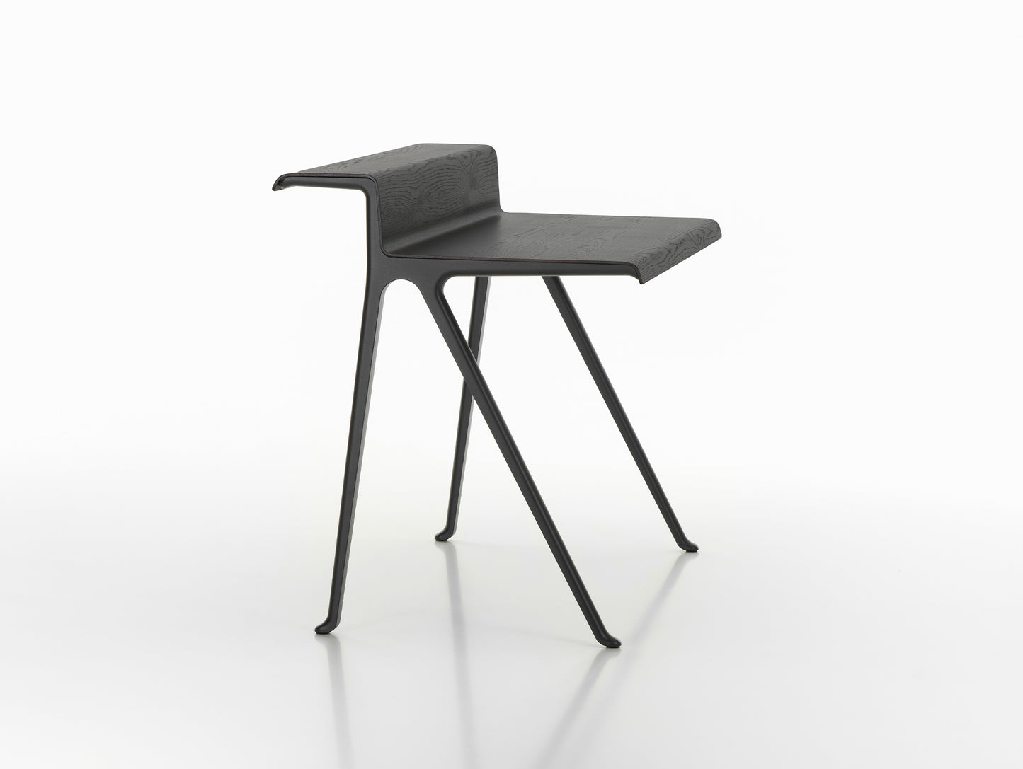Courier Desk by Vitra - Dark Oak Veneer / Deep Black Aluminium Base