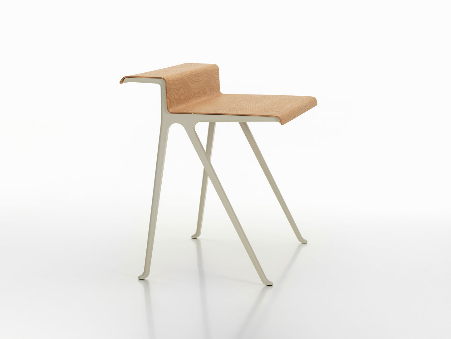 Courier Desk by Vitra - Light Oak Veneer Tabletop / Chalk Aluminium Base