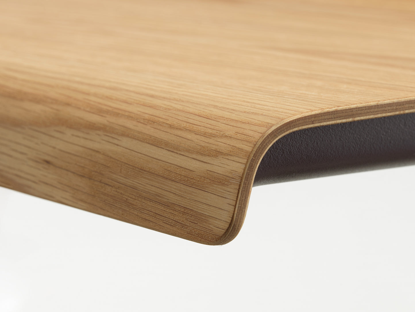 Courier Desk by Vitra - Light Oak Veneer Tabletop / Dark Bordeaux Aluminium Base