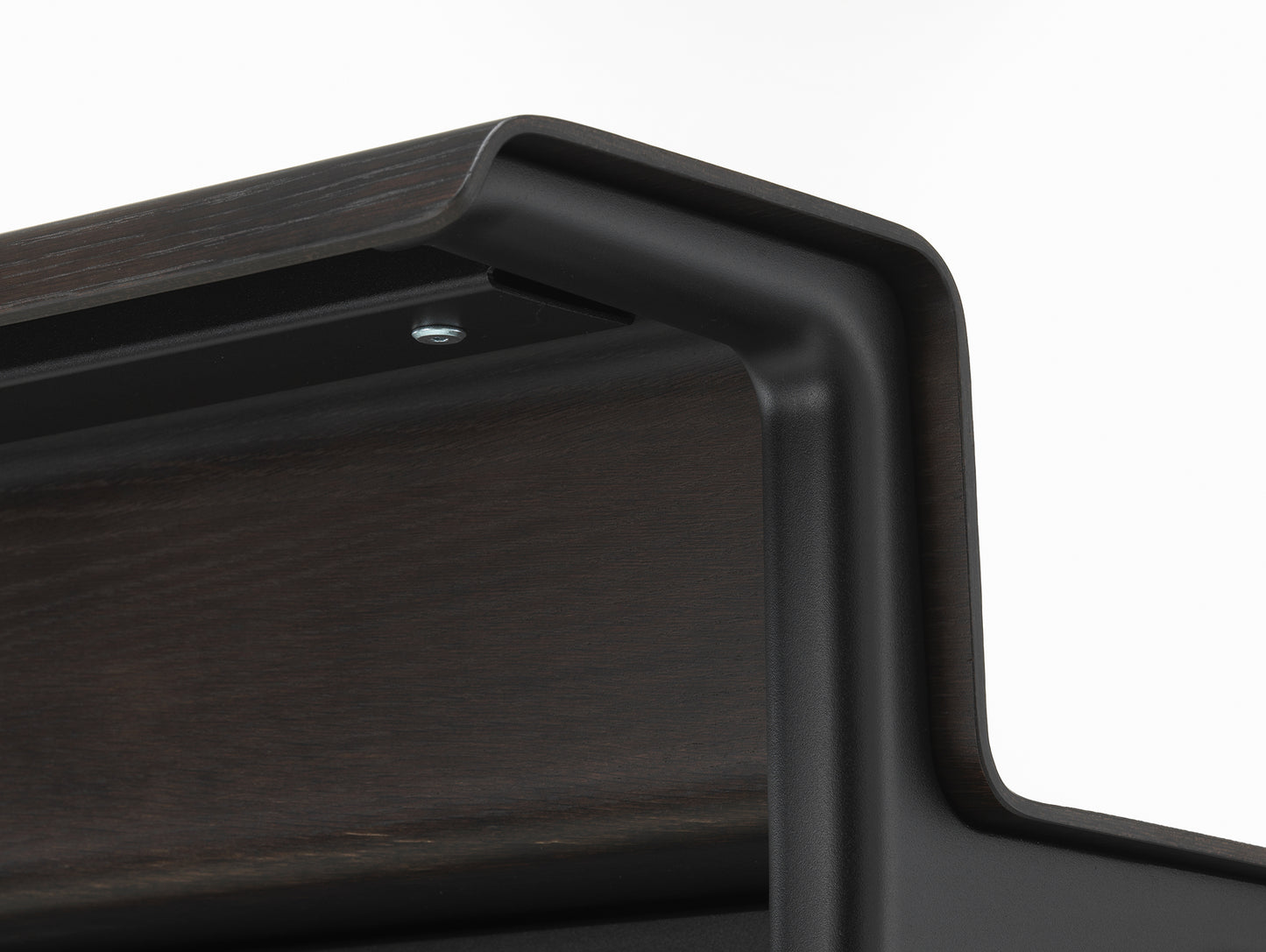 Courier Desk by Vitra - Dark Oak Veneer / Deep Black Aluminium Base