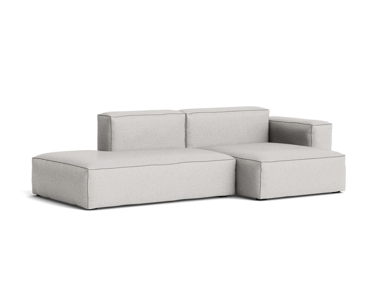 Mags Soft 2.5 Seater Sofa (Low Armrest) by HAY - Combination 3 / Roden 04 / Dark Grey Stitching