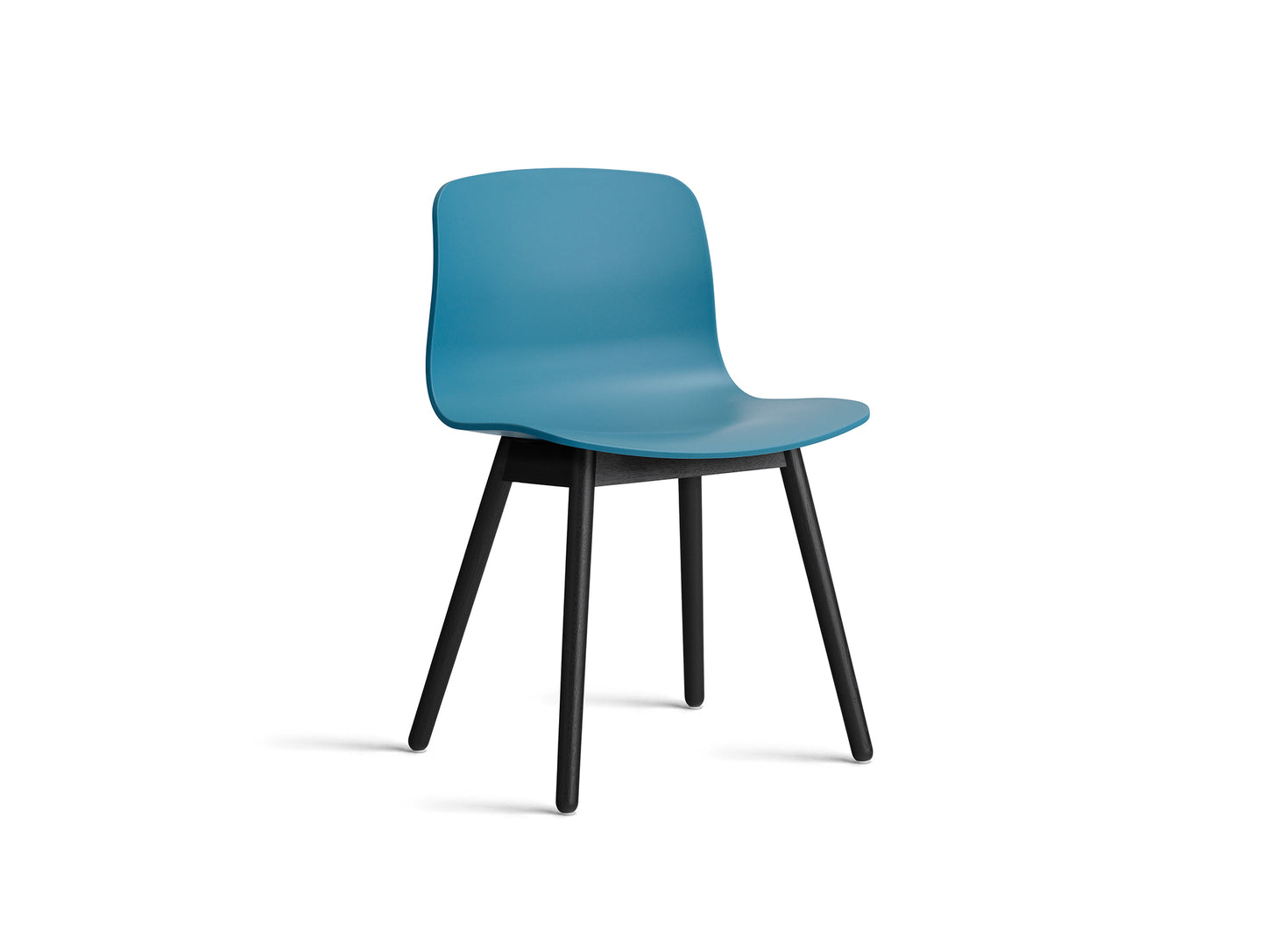 About A Chair AAC 12 - Azure Blue 2.0 Shell / Black Lacquered Oak Base