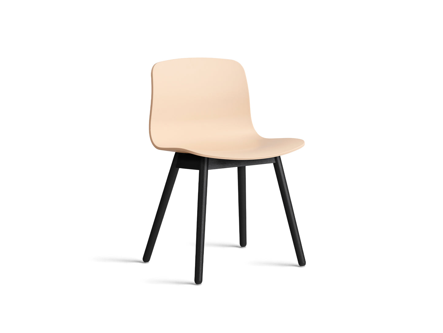 About A Chair AAC 12 - Pale Peach 2.0 Shell / Black Lacquered Oak Base