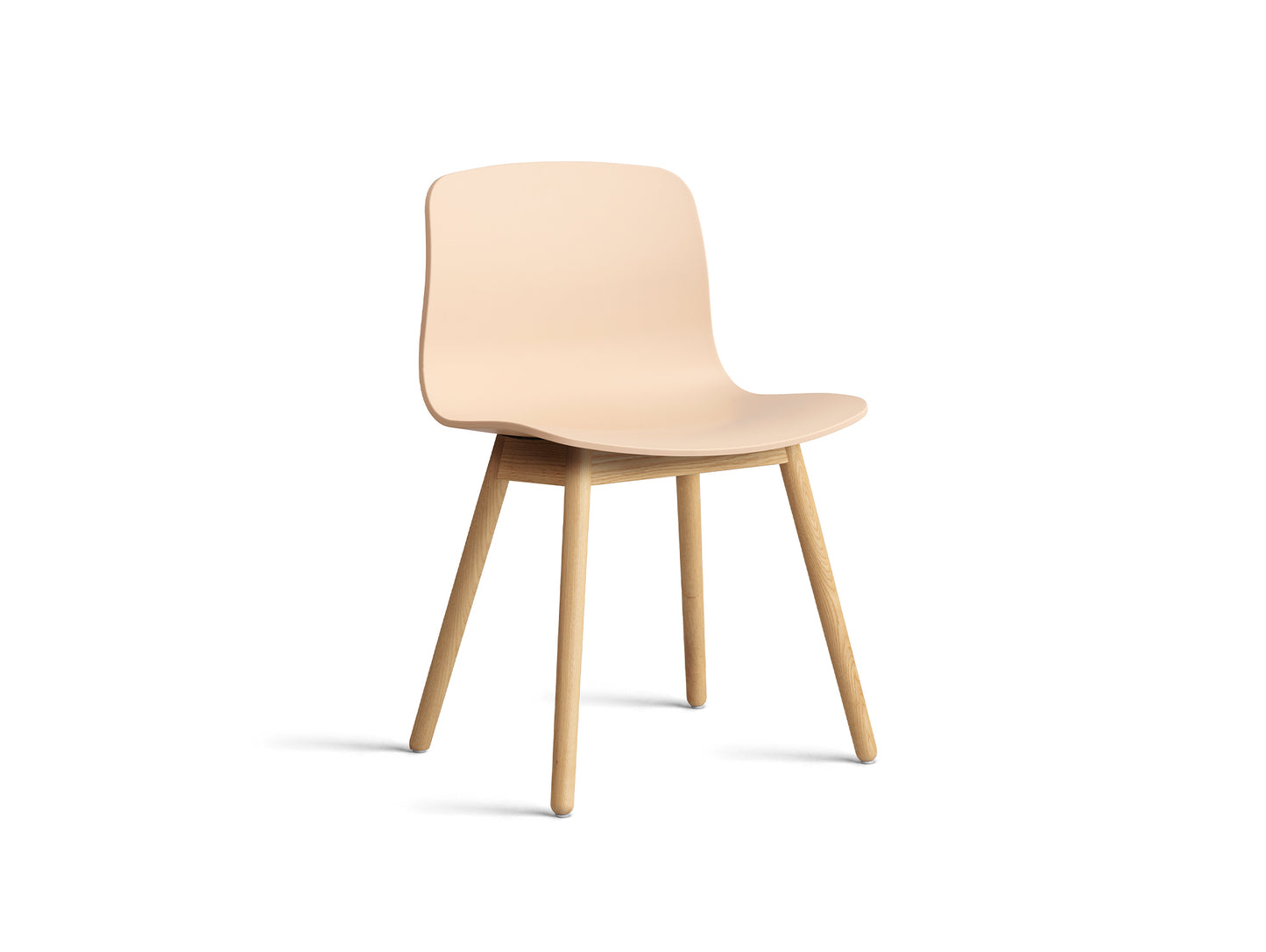 About A Chair AAC 12 - Pale Peach 2.0 Shell / Lacquered Oak Base