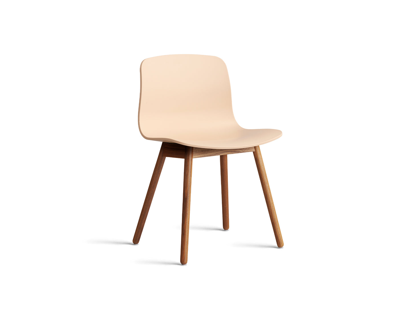 About A Chair AAC 12 - Pale Peach 2.0 Shell / Lacquered Walnut Base