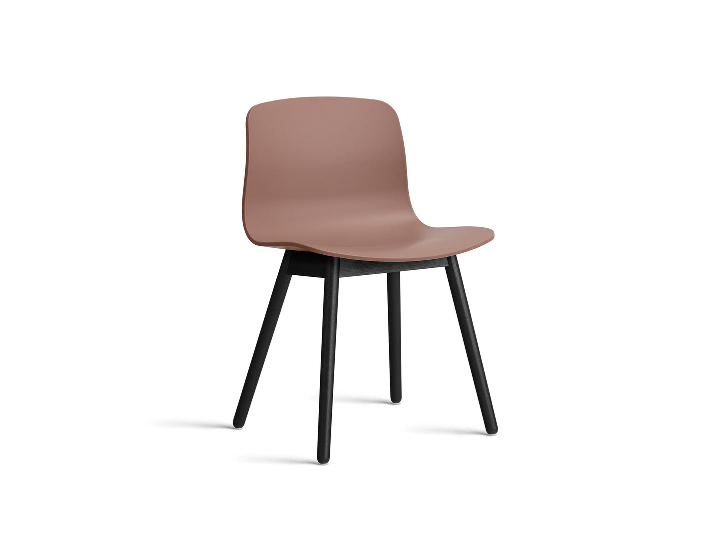 About A Chair AAC 12 - Soft Brick 2.0 Shell / Black Lacquered Oak Base