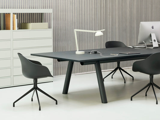 Boa Table by HAY - Black Laminate Tabletop / Charcoal Frame