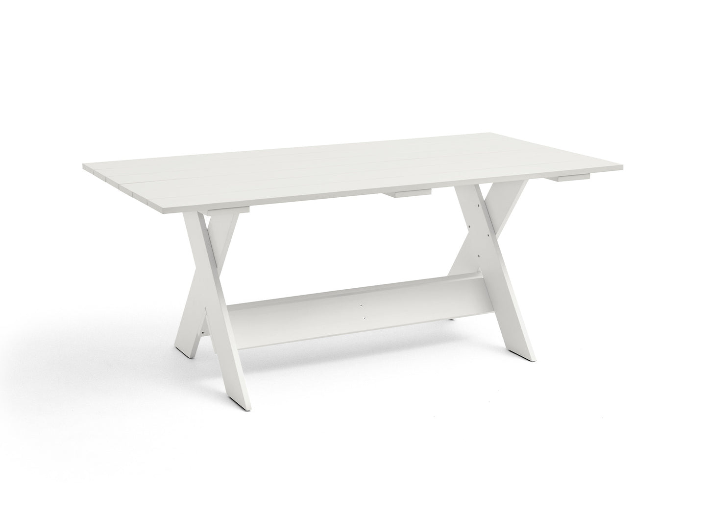 Crate Dining Table by HAY - Length: 180 cm / White Lacquered Pinewood