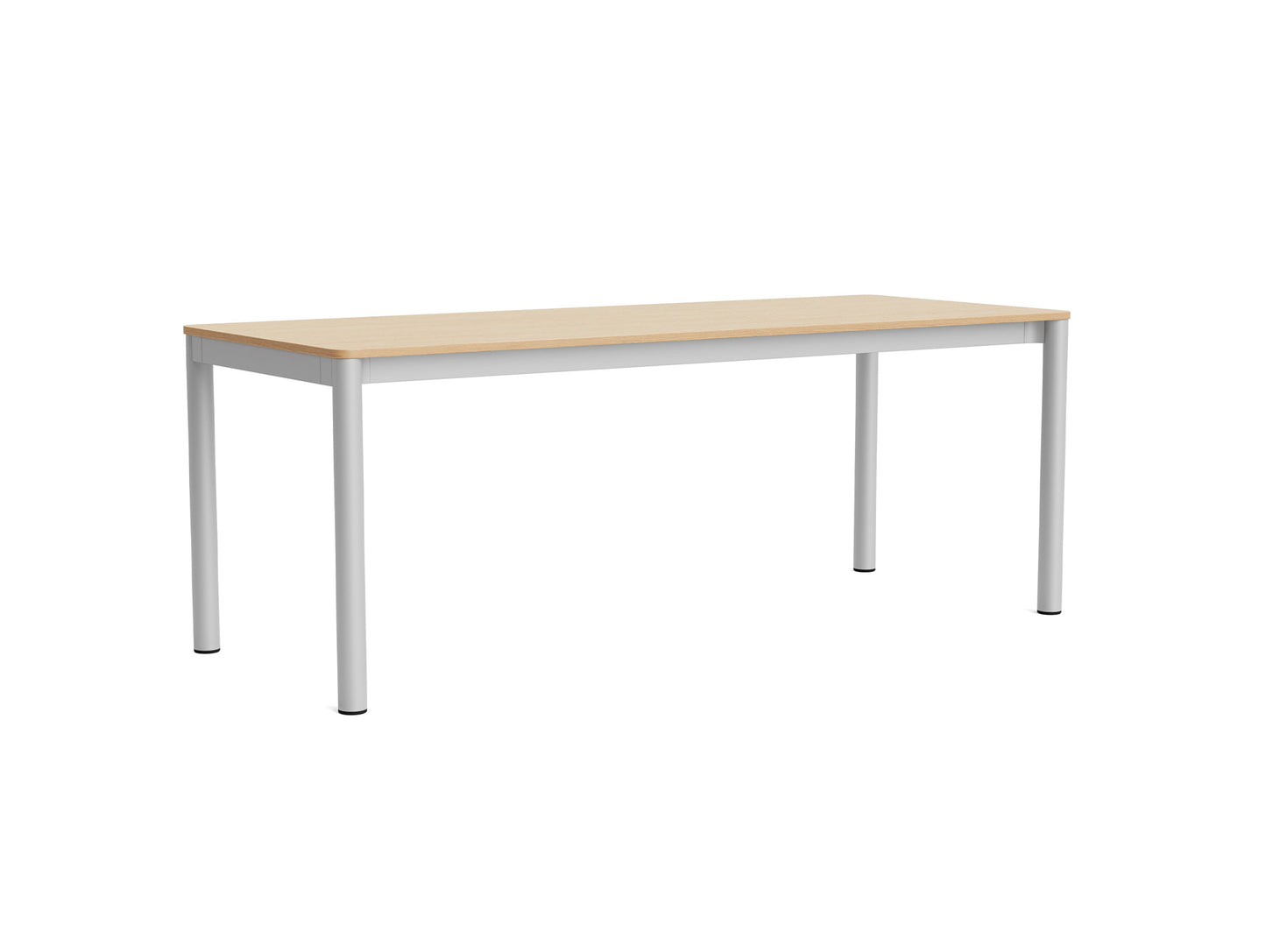 Annex Table Flush by HAY - L200 cm / Oak Veneer Tabletop / Anodised Aluminium Legs