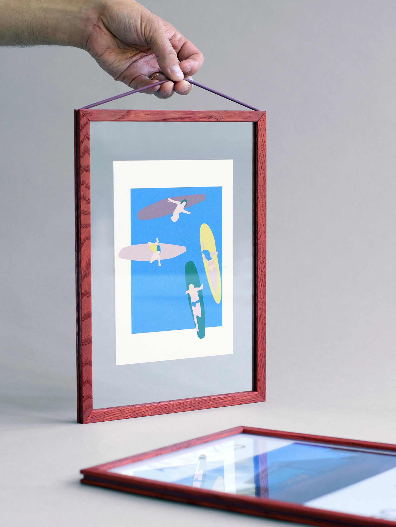 Frame - Colour Wood by Moebe - A3 / Red Stained Birch