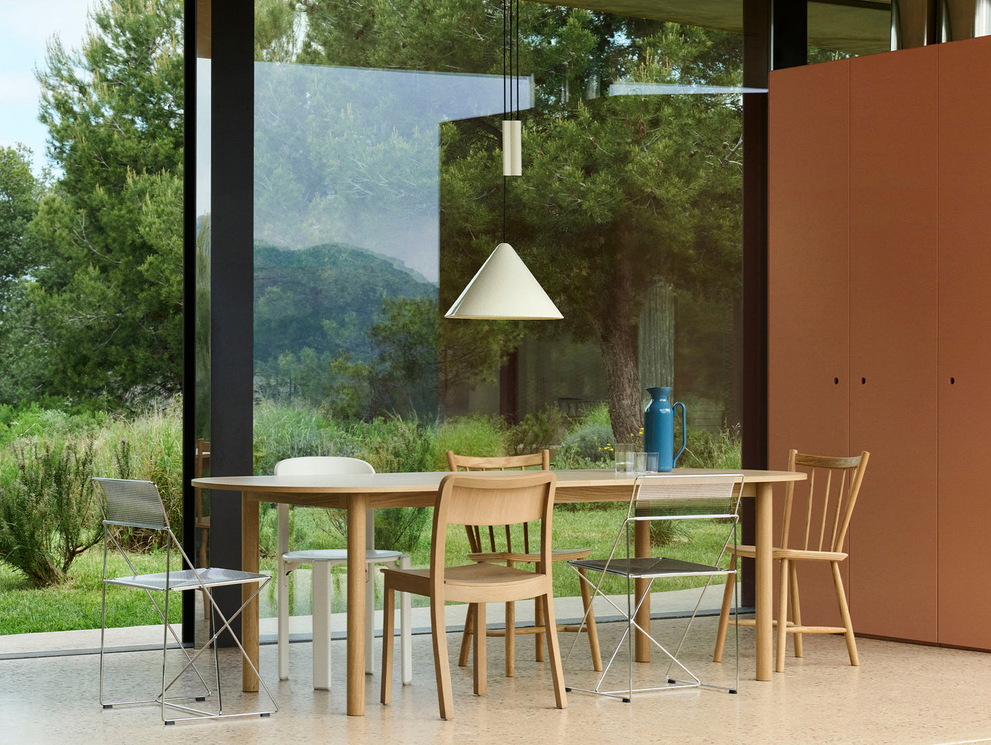 Annex Table Oblong by HAY - Oak Veneer Tabletop / Solid Oak Legs