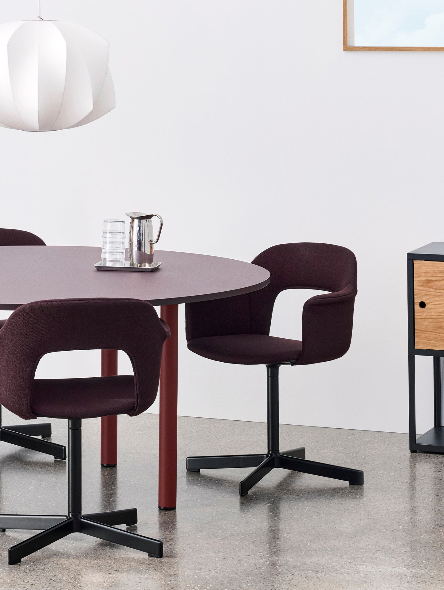 Layout Armchair 234 - Swivel Base by HAY - Black Aluminium Base / Vidar 693
