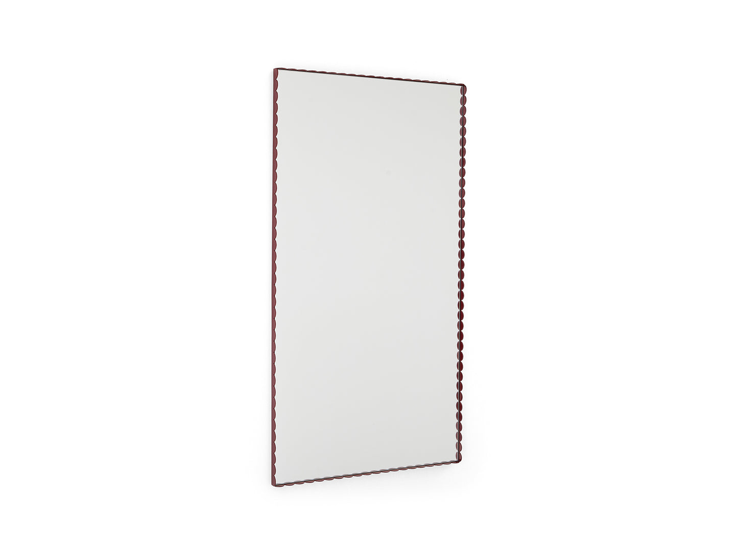 Arcs Mirror by HAY - Rectangle Large (72.5 x 133.5 cm) / Burgundy