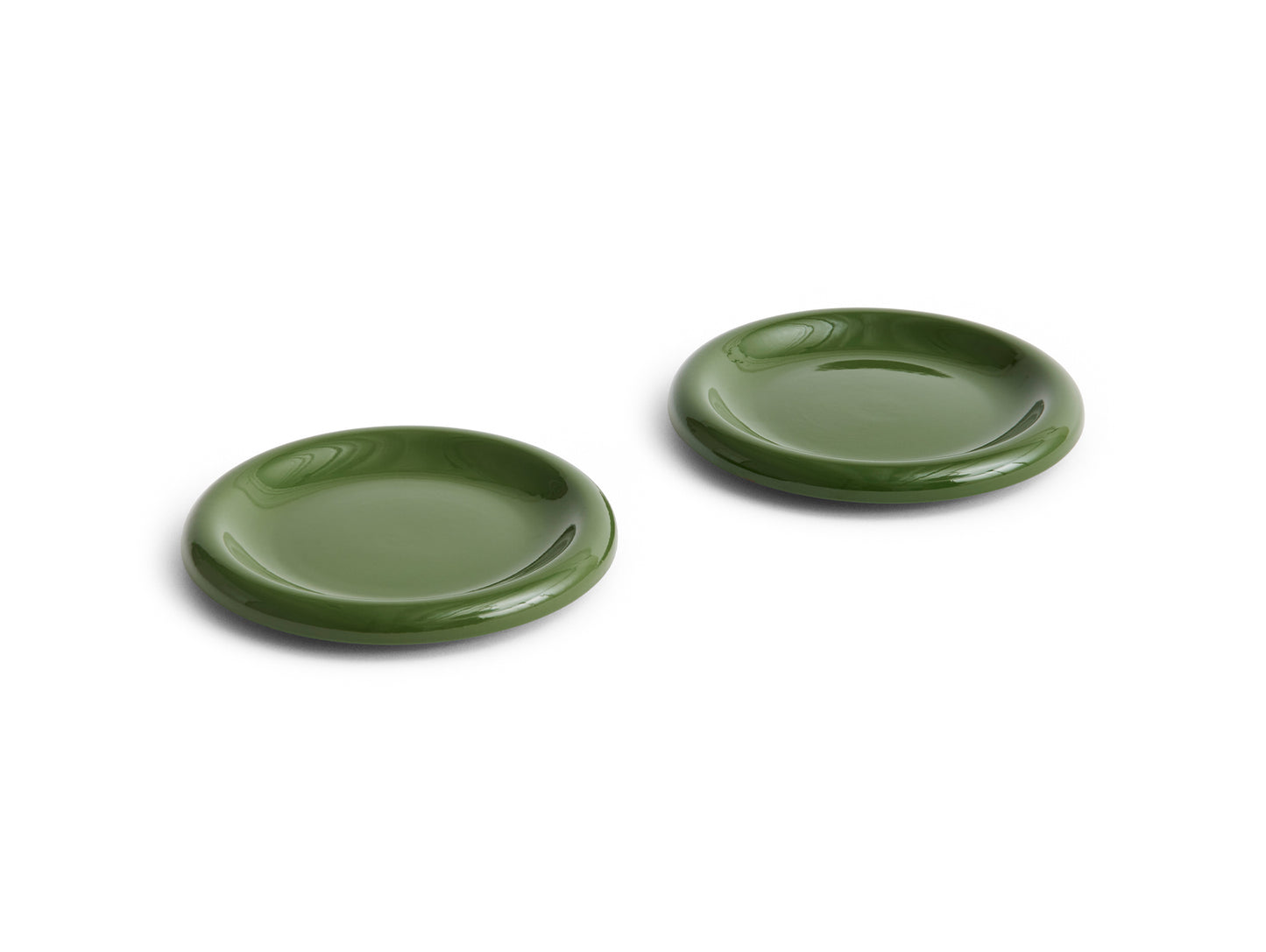 Barro Plate - Set of 2 by HAY - D 18 cm / Green