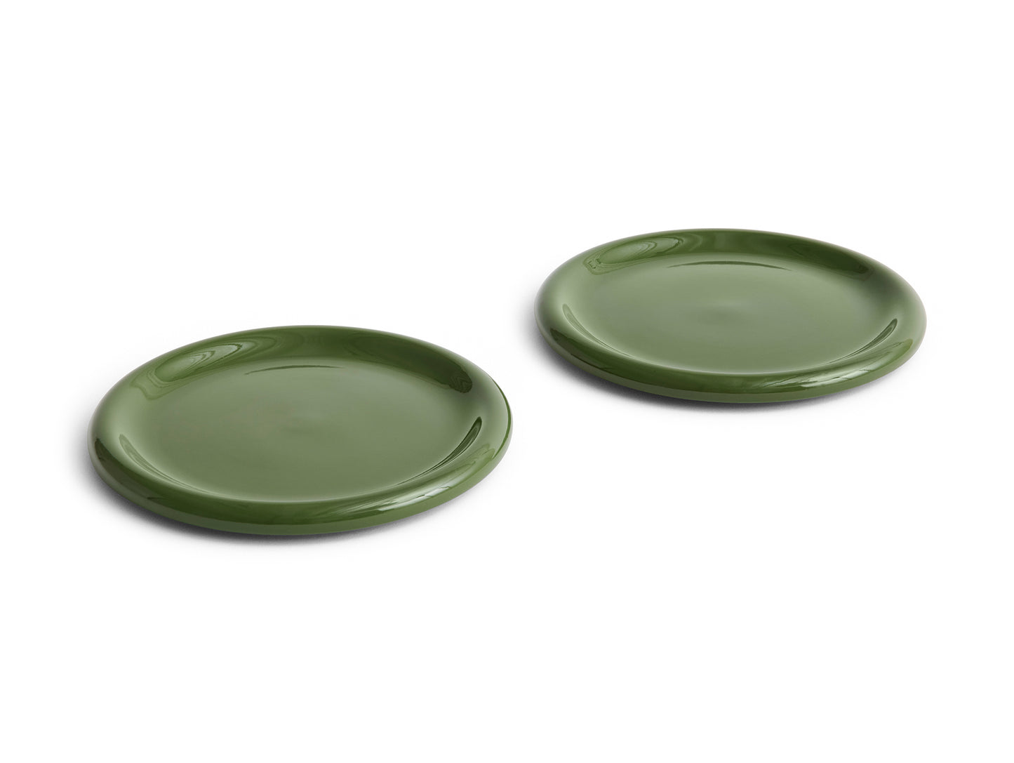 Barro Plate - Set of 2 by HAY - D 24 cm / Green