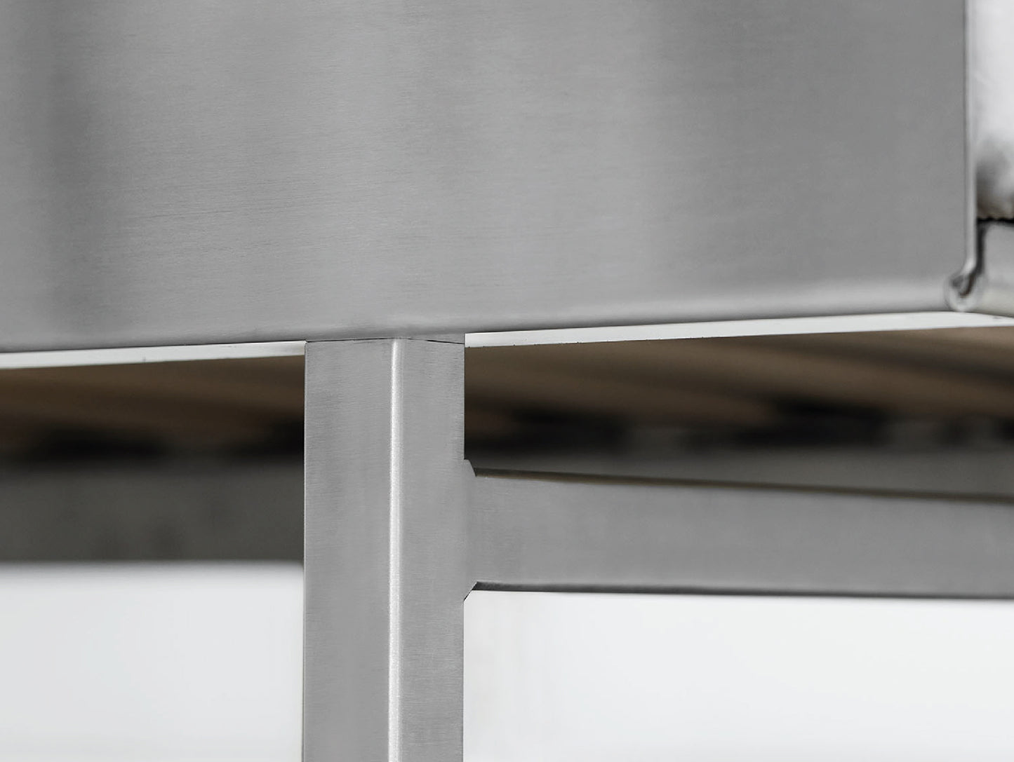 Bed 90 - 180 cm Stainless Steel (Low) by Moebe