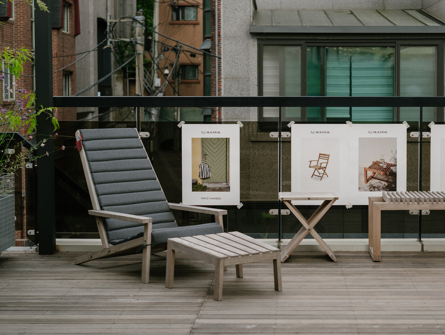 Between Lines Deck Chair Cushion by Fritz Hansen